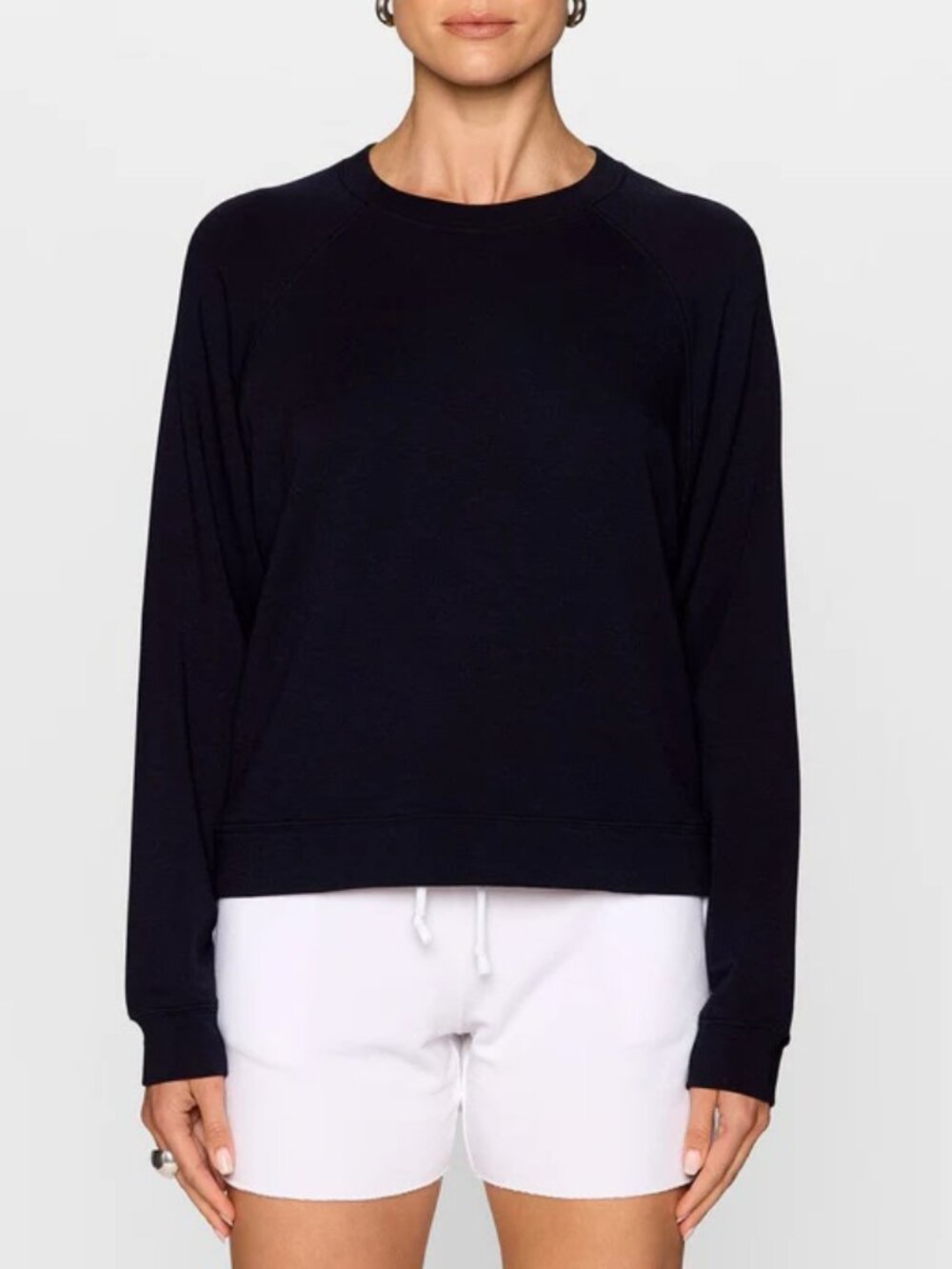 Bleusalt The Raglan Crew Sweatshirt 2 Medium Navy Blue Long Sleeve Pullover Top